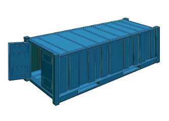 Drawing of a refrigerated reefer container